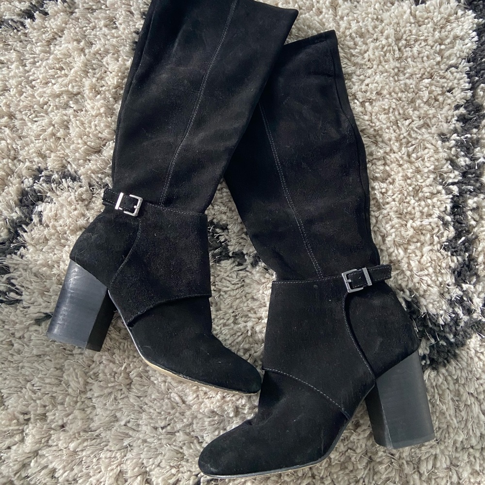 Black BCBG knee high boots